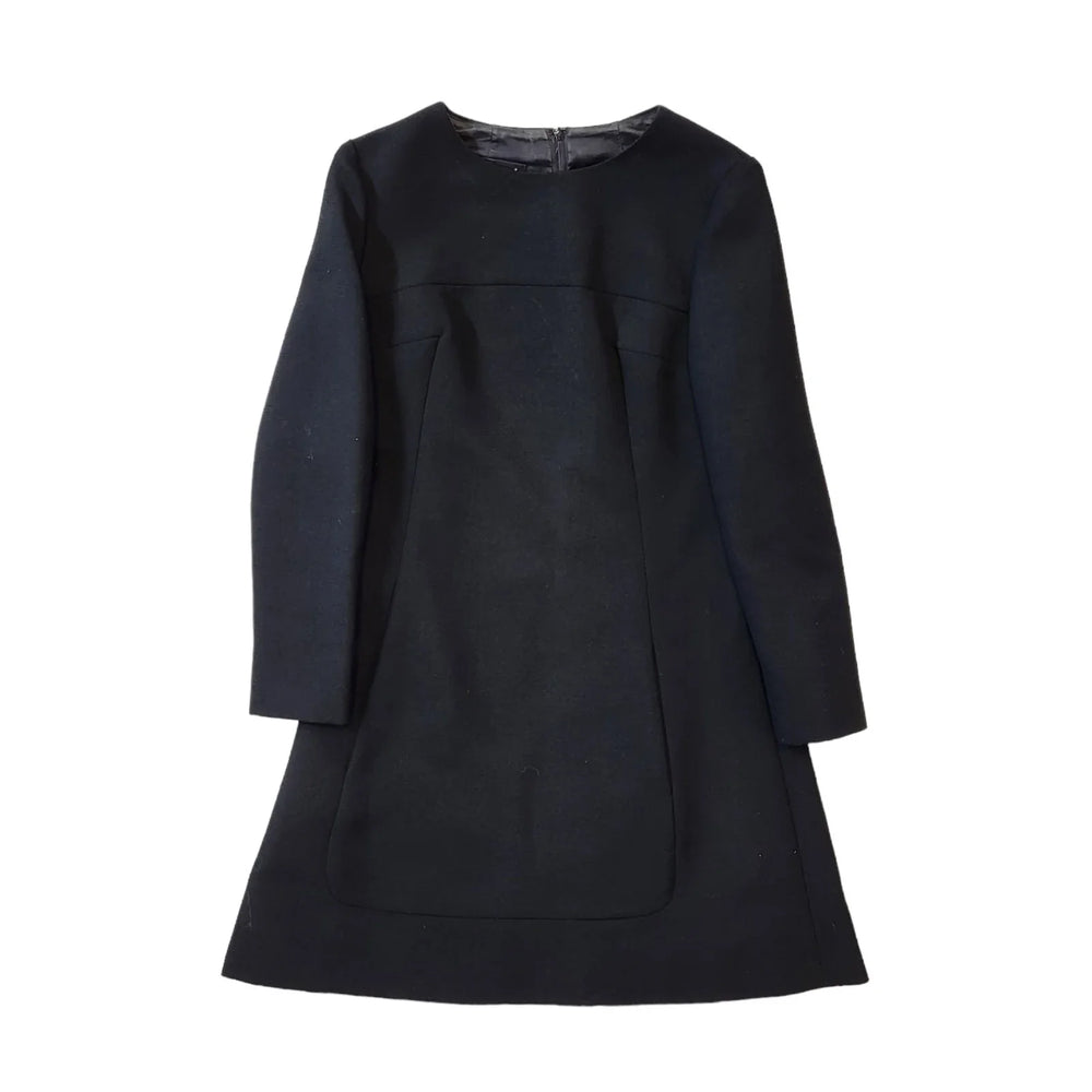 Louis Feraud 60's Vintage Black Long Sleeve Dress Womens Dress UK 12