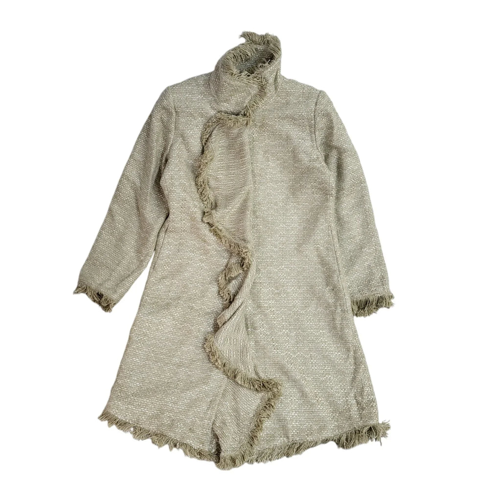 Principles Beige Button Dress Coat UK Women's Size 12 Bnwt EE978