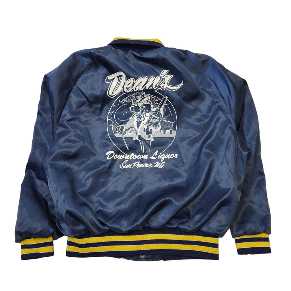 Aristo Jac Vintage 90s Navy Snap Fasten Bomber Jacket Men's Size Large