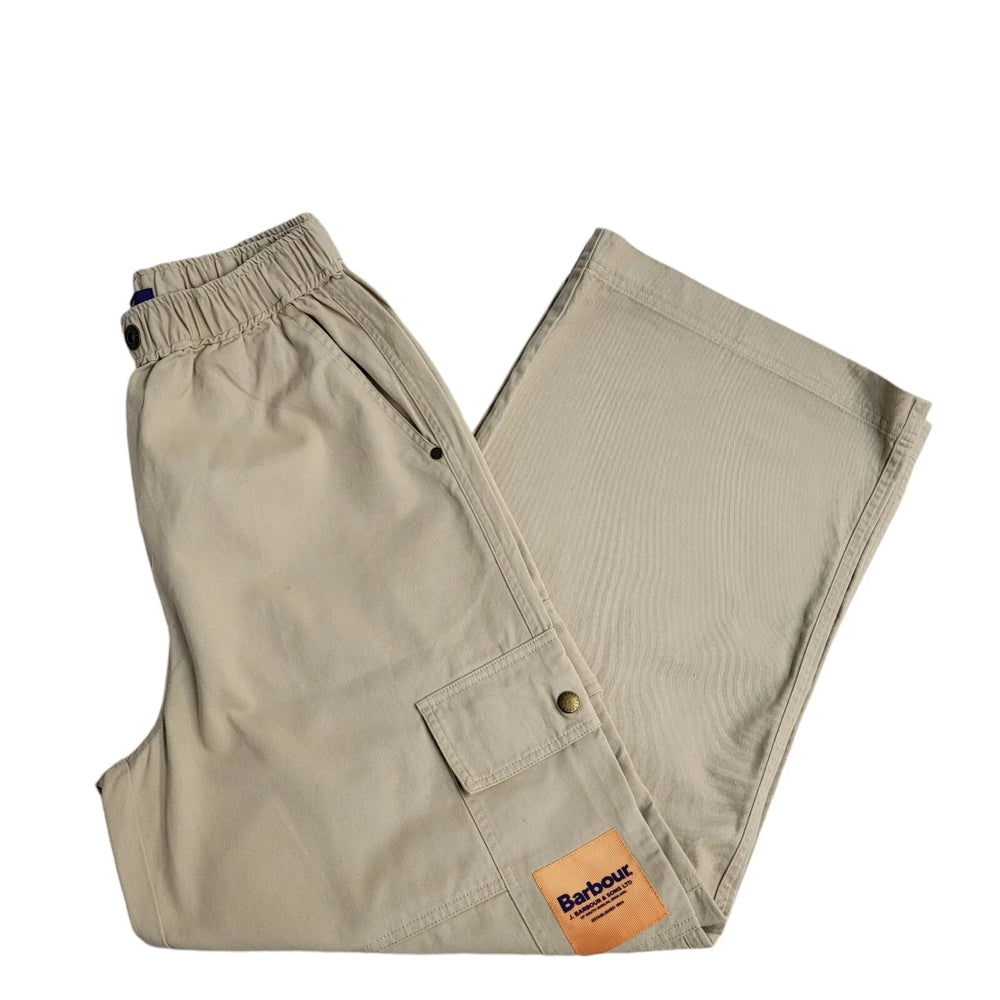 Barbour Beige Wide Leg Cargo Trousers BNWT Women's 8 W26 L28 FF101