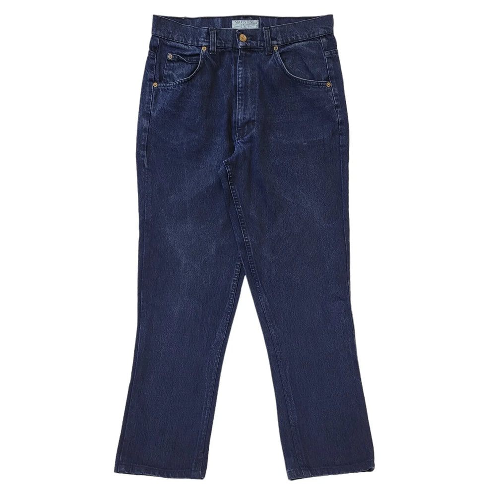 Valentino Vintage Blue High Waist Mom Jeans Size UK 12-14 W31 L28