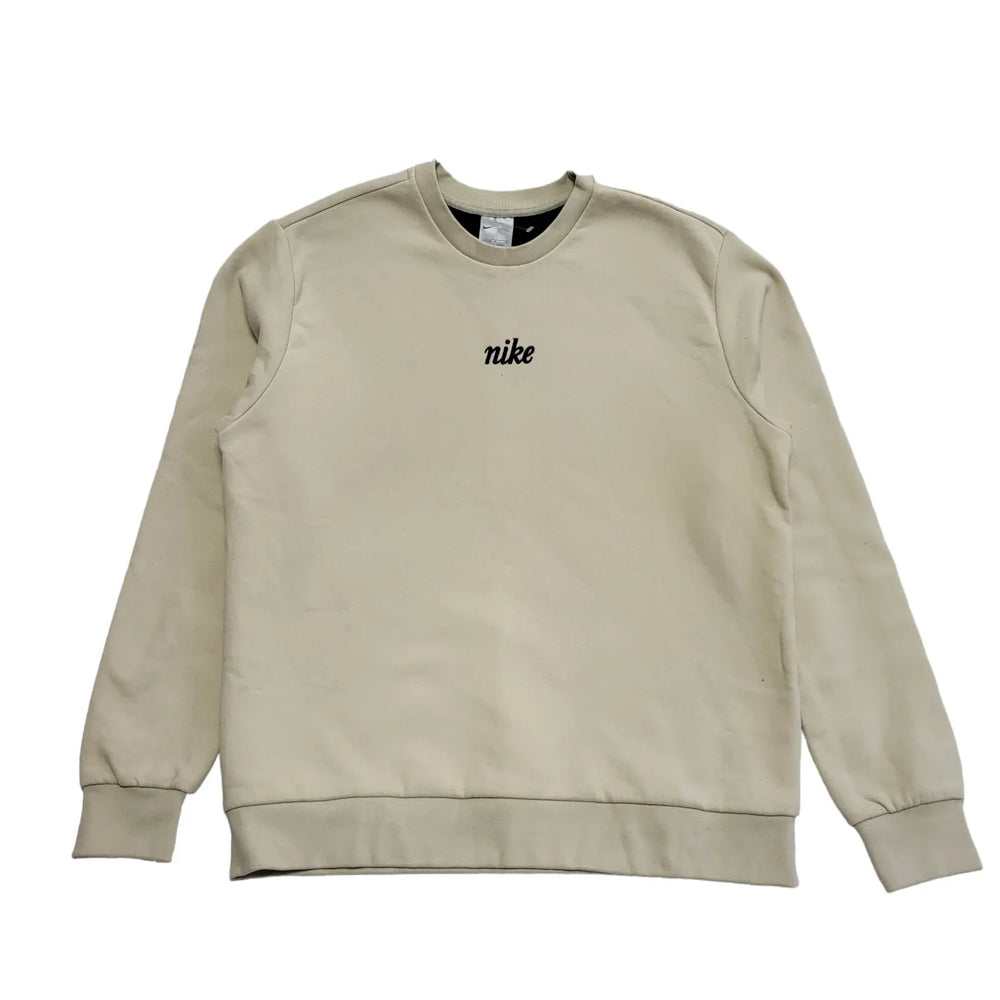 Nike Cream Spell Out Retro Long Sleeve Sweatshirt Women's Uk L 12 H215