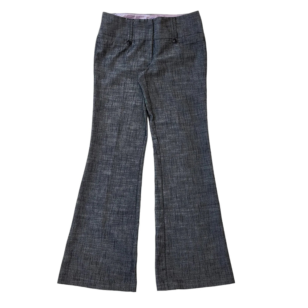 Stooshy Trousers Y2K Vintage Grey Bootcut Flare Trousers Women's Size 12 W30 L31