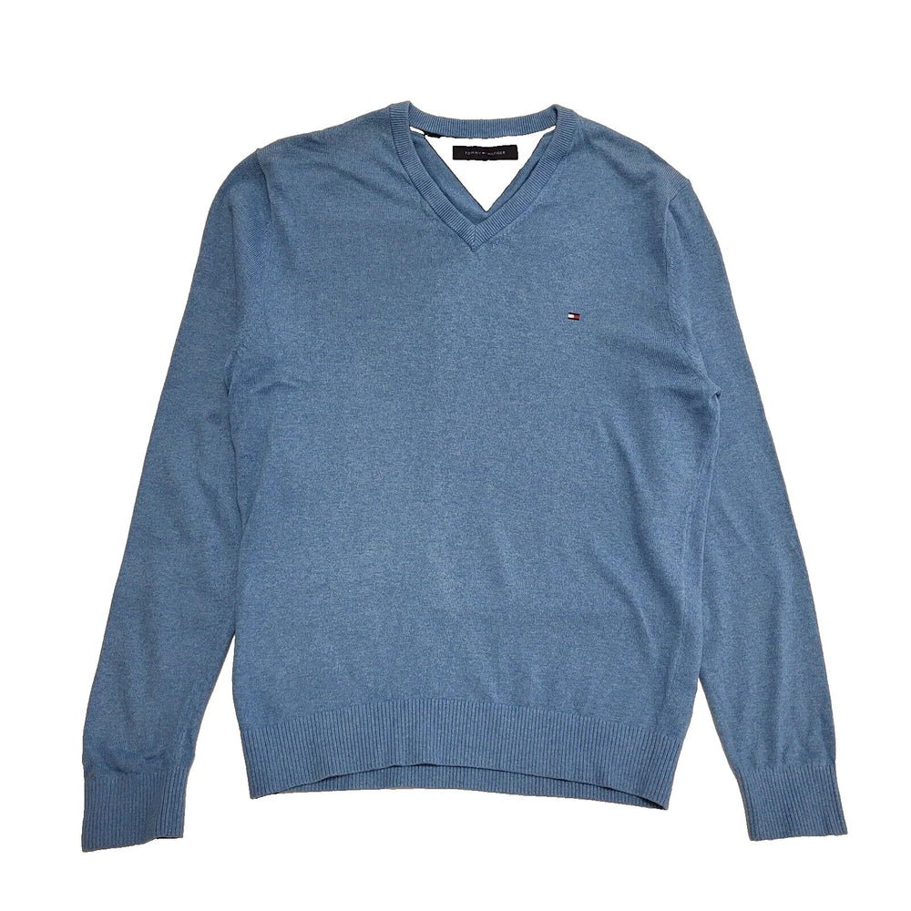Tommy Hilfiger Blue L/Sleeve Knit Jumper UK Men's Medium K159