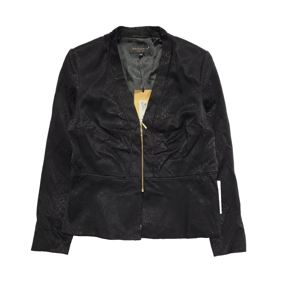 Speziale Peruna Black Zip Up Jacket UK Women's 2XL 16 K202 BNWT