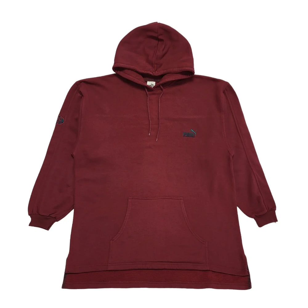 Puma Dark Red Drawstring Pullover Sweatshirt Hoodie Uk Men's Size XL DD564