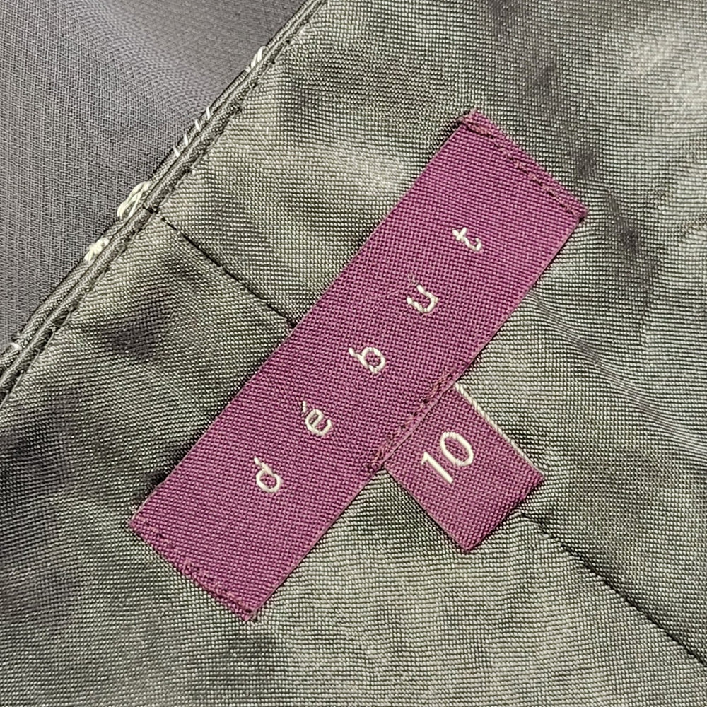 Debut Vintage Y2K Grey A-Line Dress Uk Women's Size 10 W28