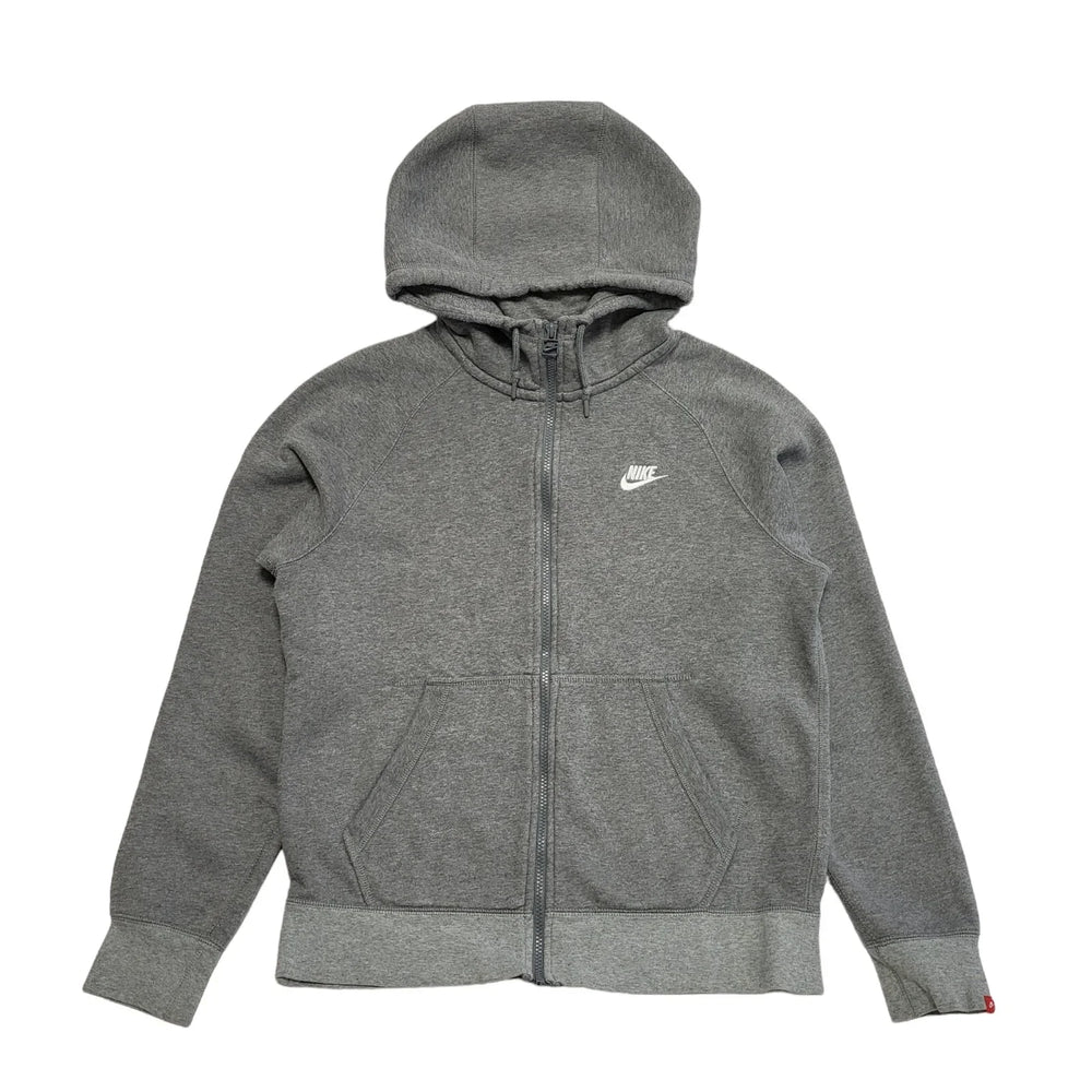 Nike Grey Drawstring Zipped Sweatshirt Hoodie UK Men's Size M K497