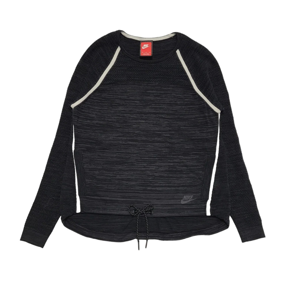 Nike Black Crew Neck Long Sleeve Sports Sweatshirt Womens UK M CC754