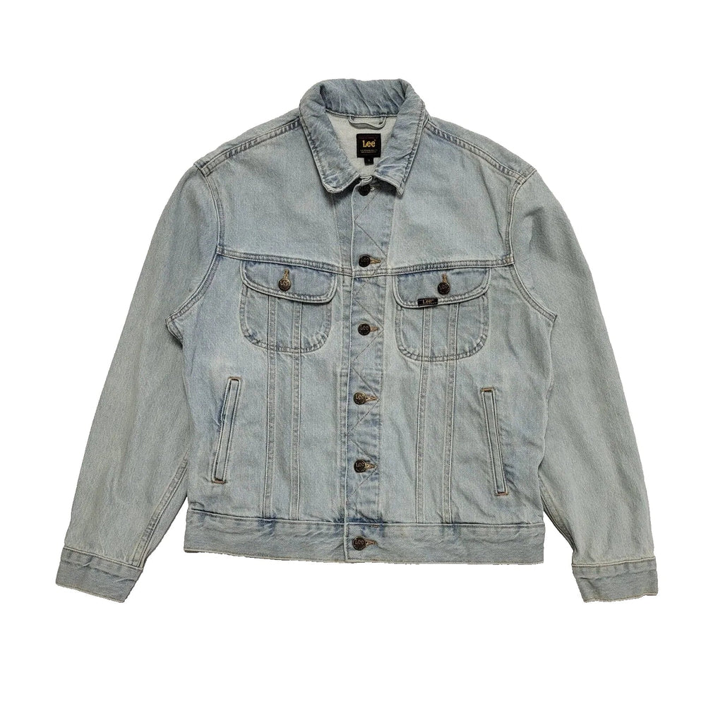 Lee Vintage 90's Light Blue Button Up Collared Denim Jacket Men's UK Size S