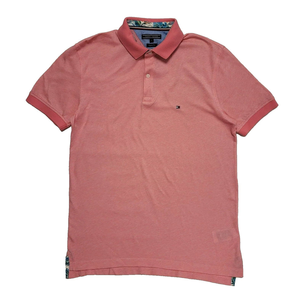 Tommy Hilfiger Pink Peach Polo Slim Fit T-Shirt Uk Men's Size L L62