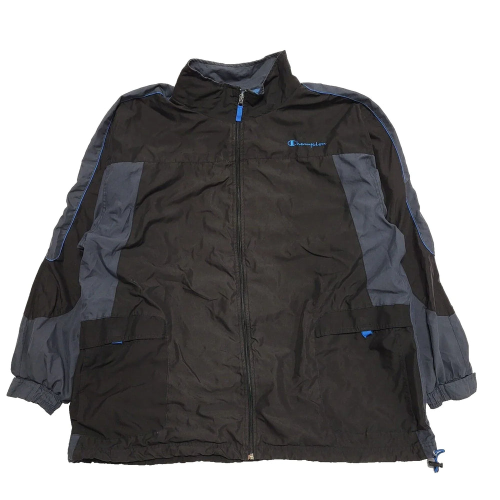 Champion Black Grey Zipped Jacket UK Men's Size 3XL K207