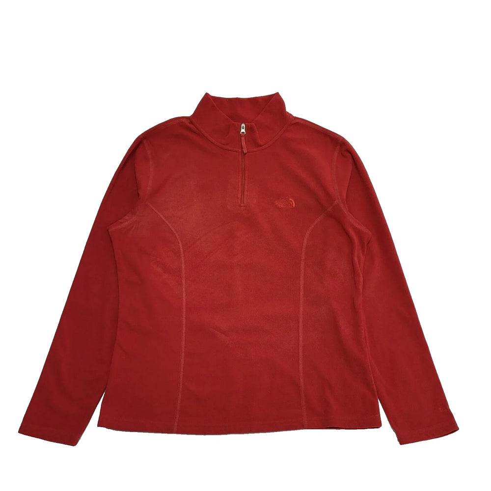 The North Face Red 1/4 Zip Fleece Base Layer uk Women's XL K271