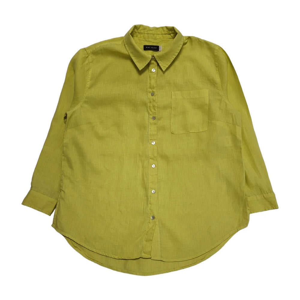 Mint Velvet Green Relaxed Fit Long Sleeve Shirt Womens UK Size S CC908