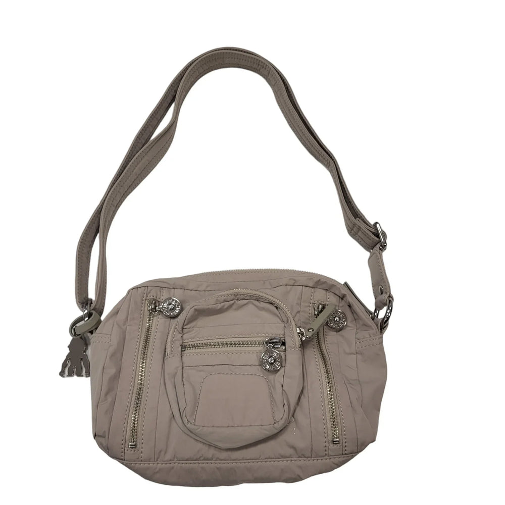 Kipling Beige Polyester Small Shoulder Bag Uk Women's Size 10.5" x 8.5"