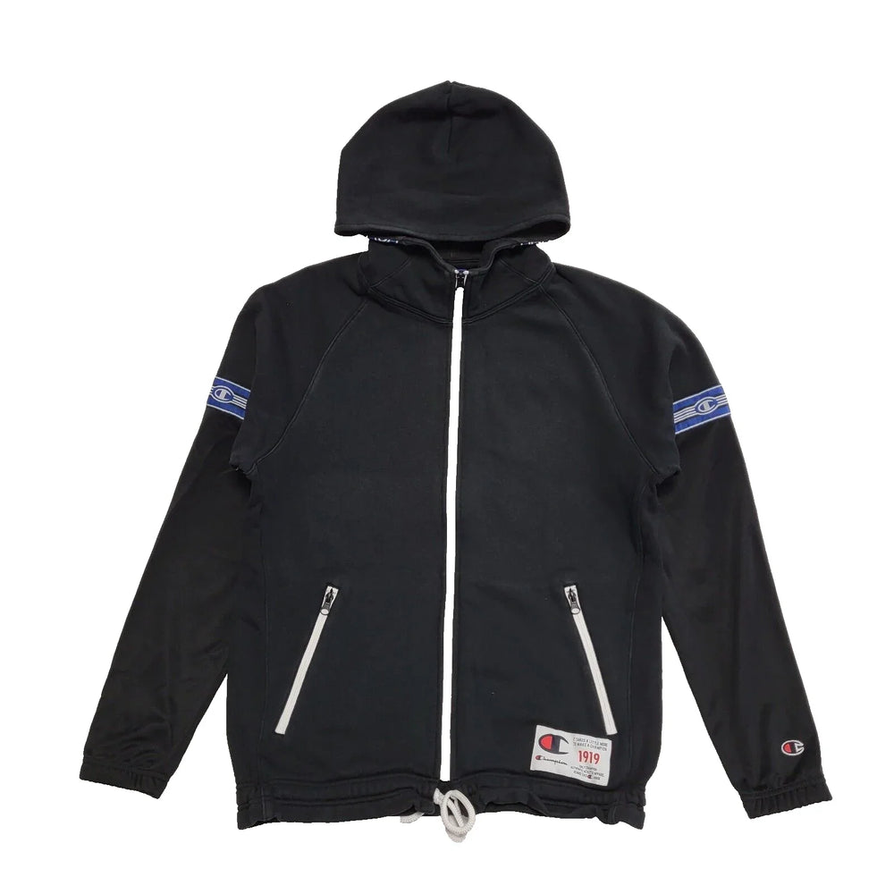 Champion Black Zipped Sweatshirt Hoodie Men's UK S EU 46 H821