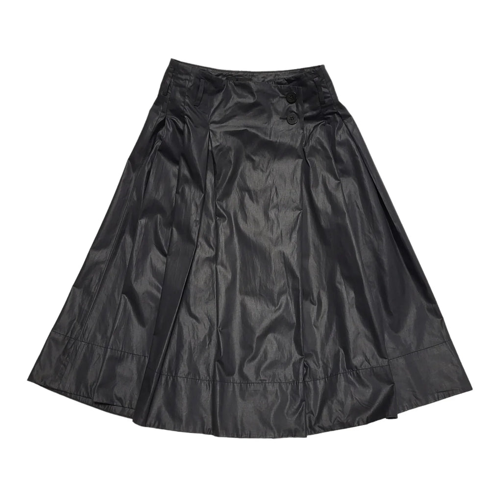 Vintage Black Pleated Short Skirt UK Women's XS W25 CC950