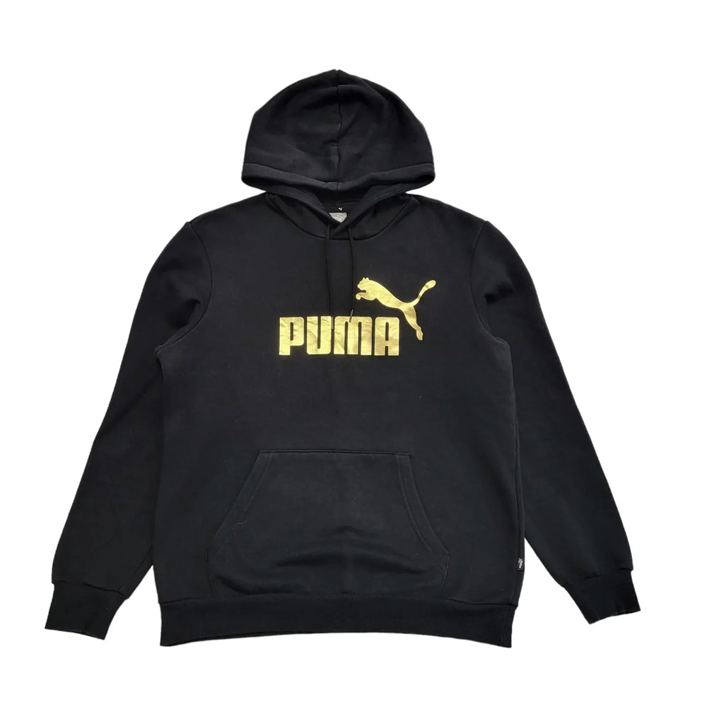 Puma Sports Drawstring Hoodie Pullover Black Women's UK Size Medium CC24