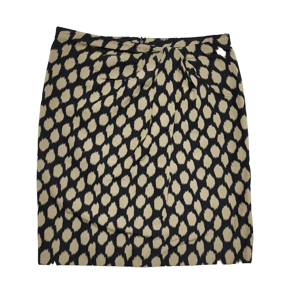 DKNY Black Beige Zipped Short Skirt Uk Women's 10 W28 (US 6) BB130