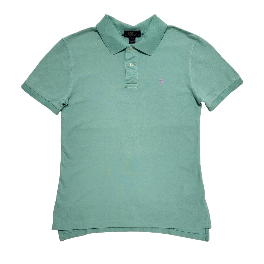 Polo Ralph Lauren Turquoise Short Sleeve Polo Shirt UK Women's L 12 H637