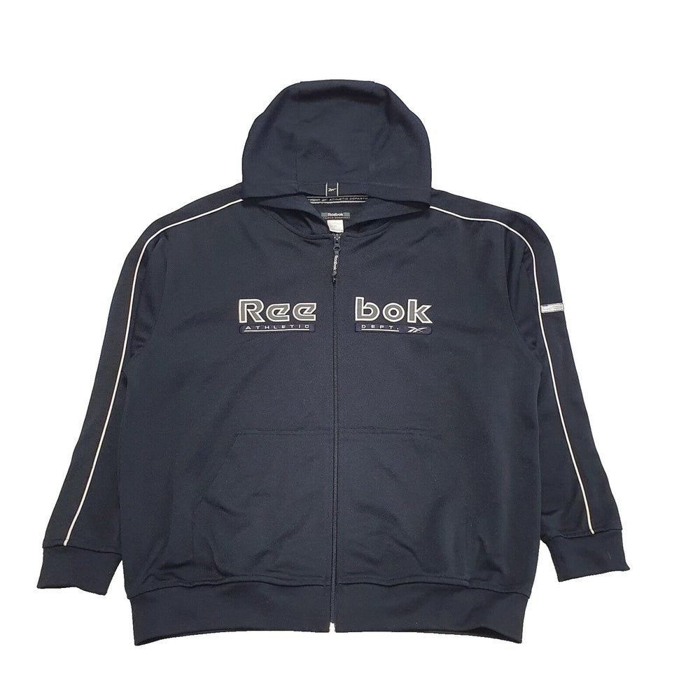 Reebok Navy Blue Hooded Sports Tracksuit Top UK Men's XL K838