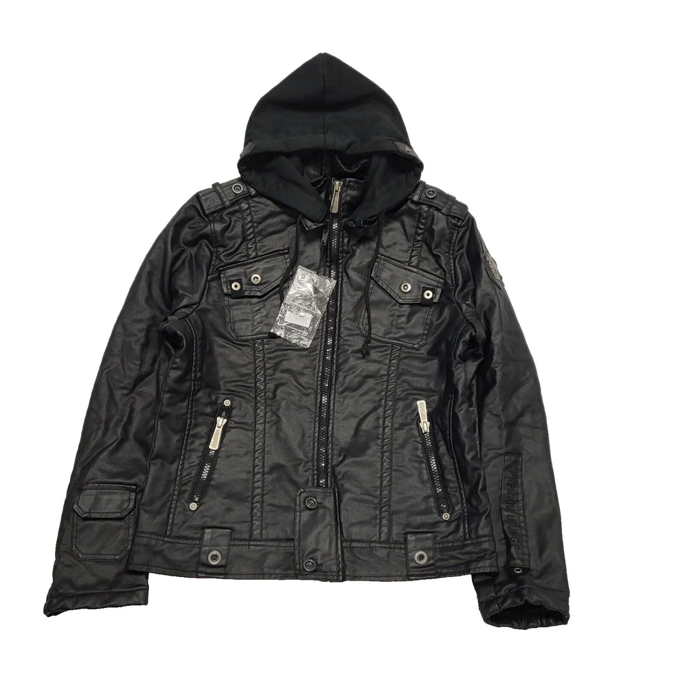 Premier Lounge Black Shiny Zip Pocket Jacket Bnwt UK Men's Size M K869