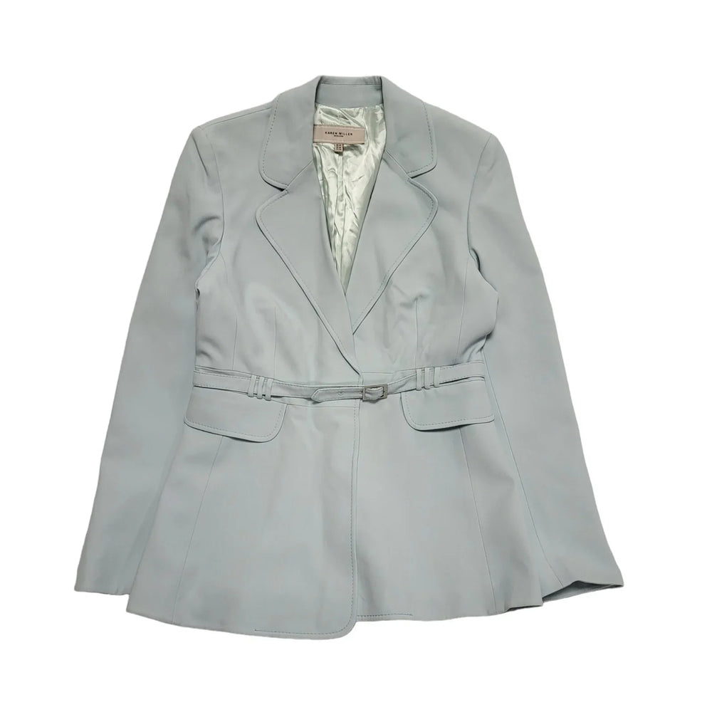 Karen Millen Light Blue Button Formal/Casual Coat UK Women's 14 BB319