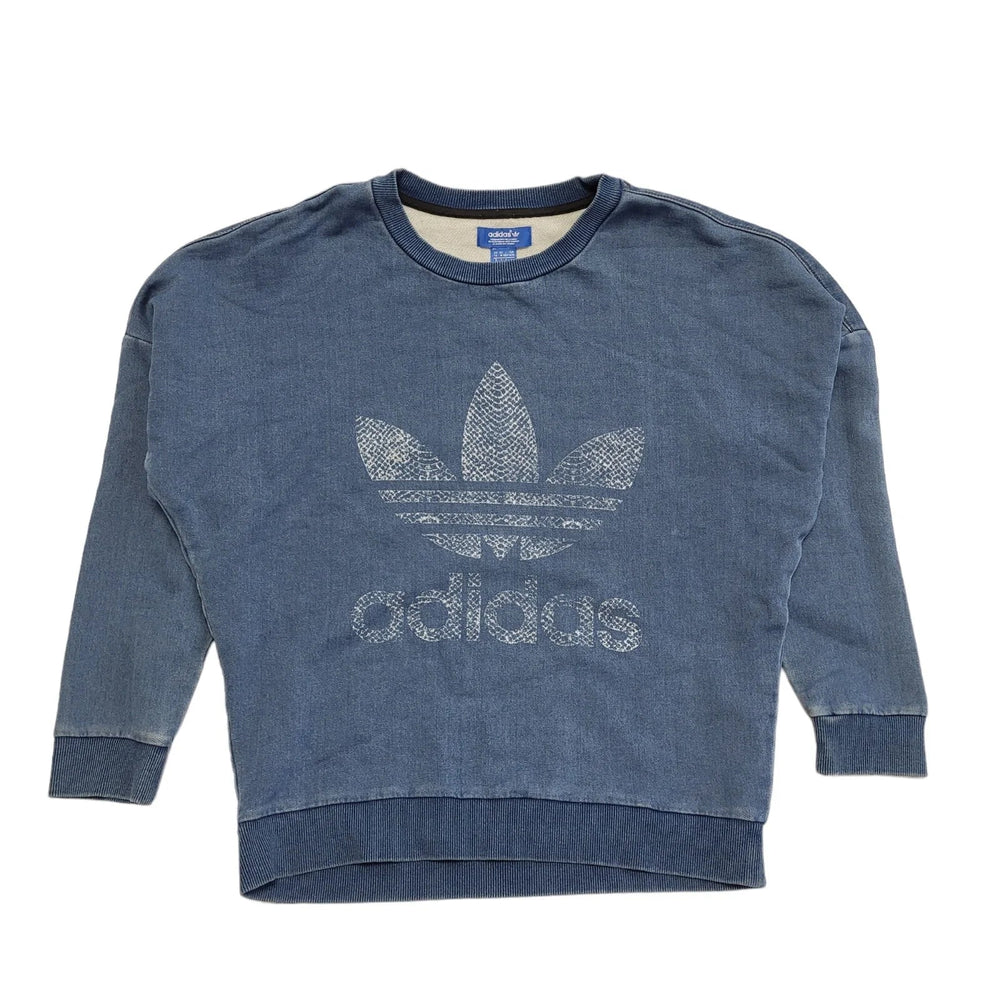 Adidas Blue Sports Sweatshirt Long Sleeve Womens Size 14 DD619
