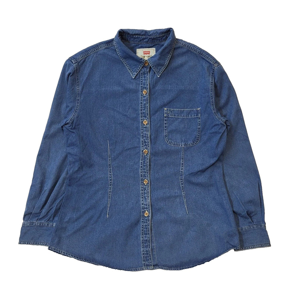 Levi's Blue Long Sleeve Shirt Denim Shirt Women's UK 10 EU XL H814