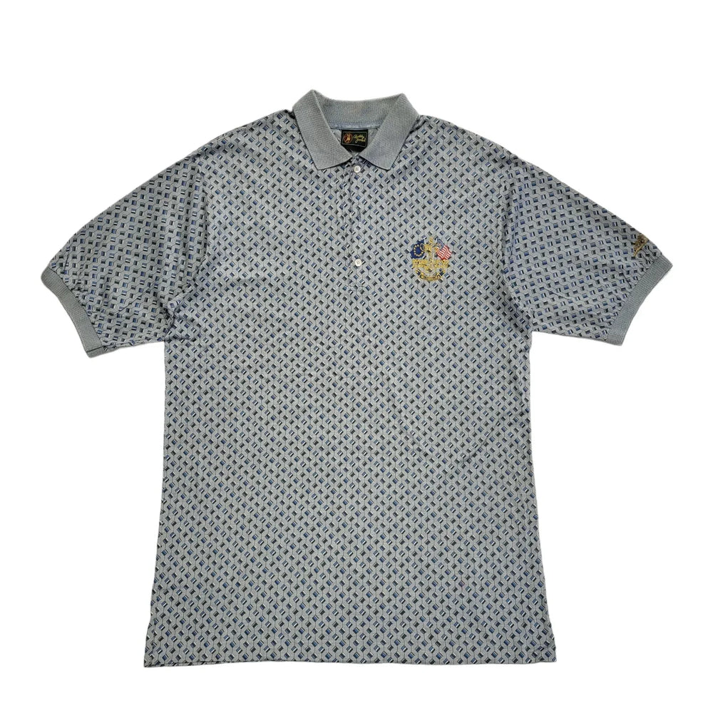 Ryder Cup 97 Bobby Jones Vintage 90's Blue Polo Shirt Uk Men's Size M