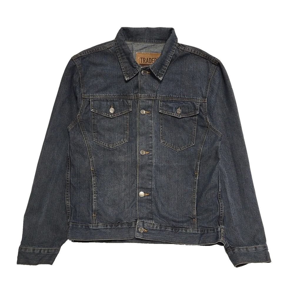 Trader Faded Blue Button L/Sleeve Denim Collared Jacket uk Men's M K976