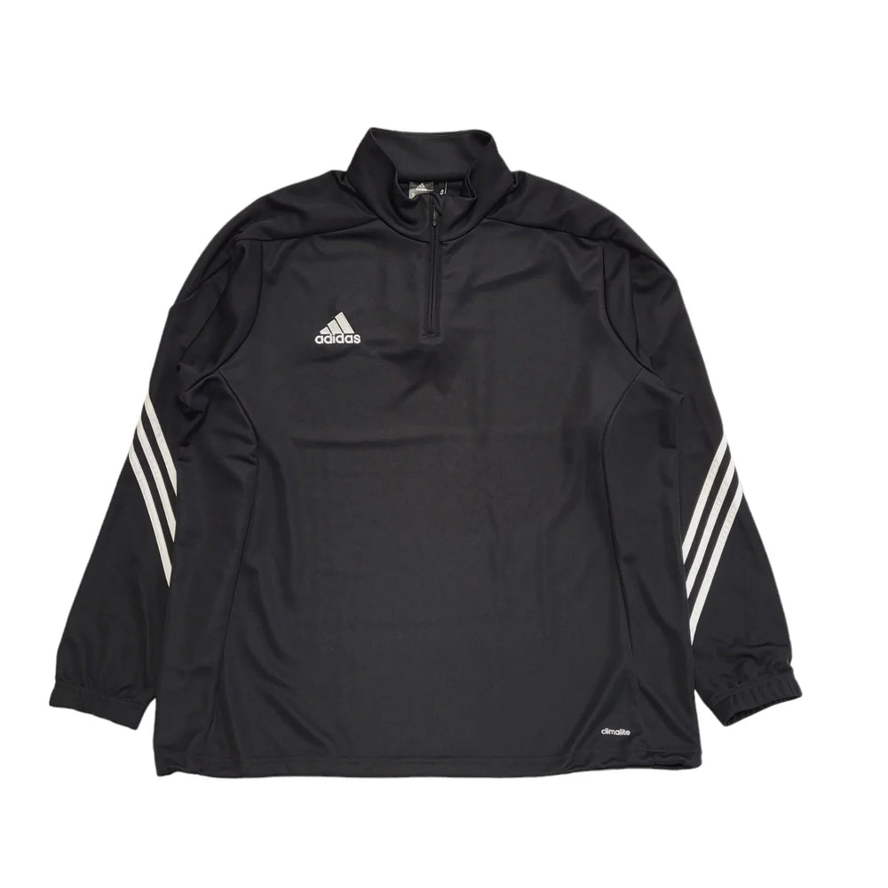 Adidas 1/4 Zip Long Sleeve Casual Pullover Sports Top Black Mens UK 2XL BB26