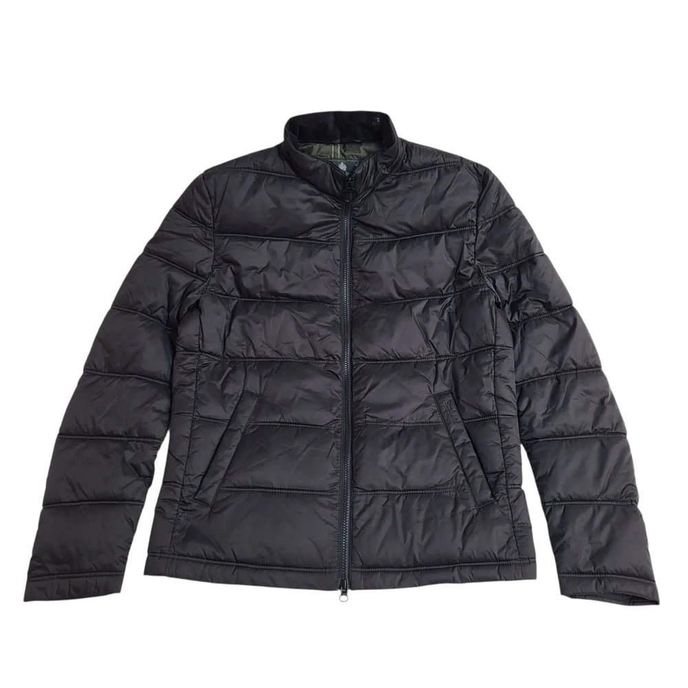 Barbour Fibre Down Classic Tartan Jacket Y2k Black Quilted UK Men's Size M