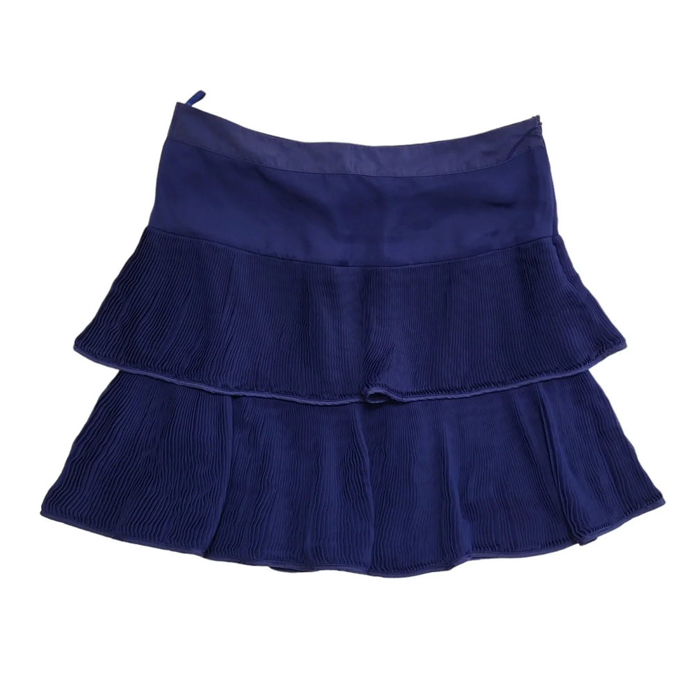 Reiss Blue Tiered Skirt Vintage Y2K Womens UK Size 14-16 W32-34