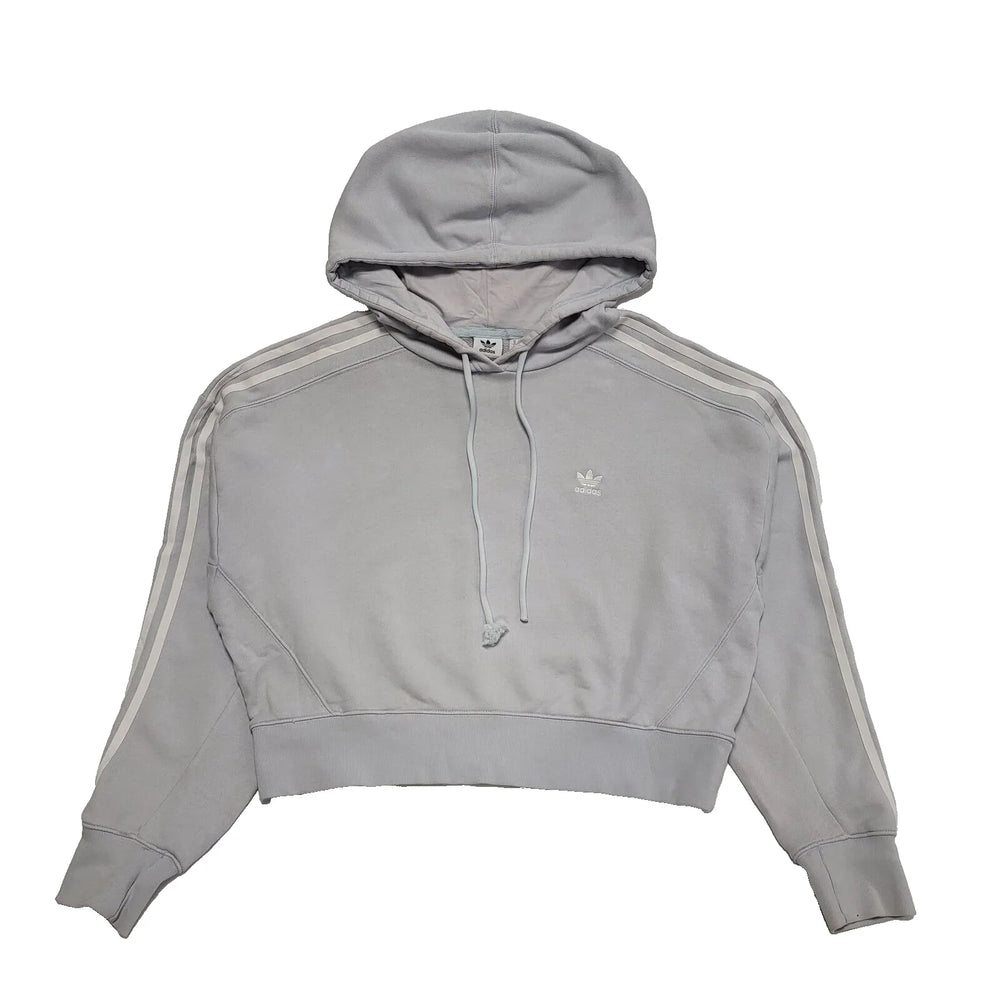Adidas Blue Drawstring Sweatshirt Hoodie Women's UK L 12 EU 40 H939