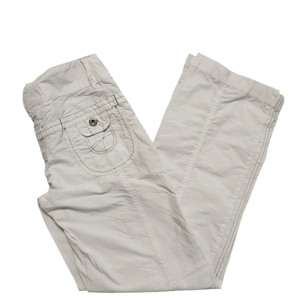 Next Vintage y2k White Wide Leg Casual Trousers Uk Women's Size 6 W24-28 L30