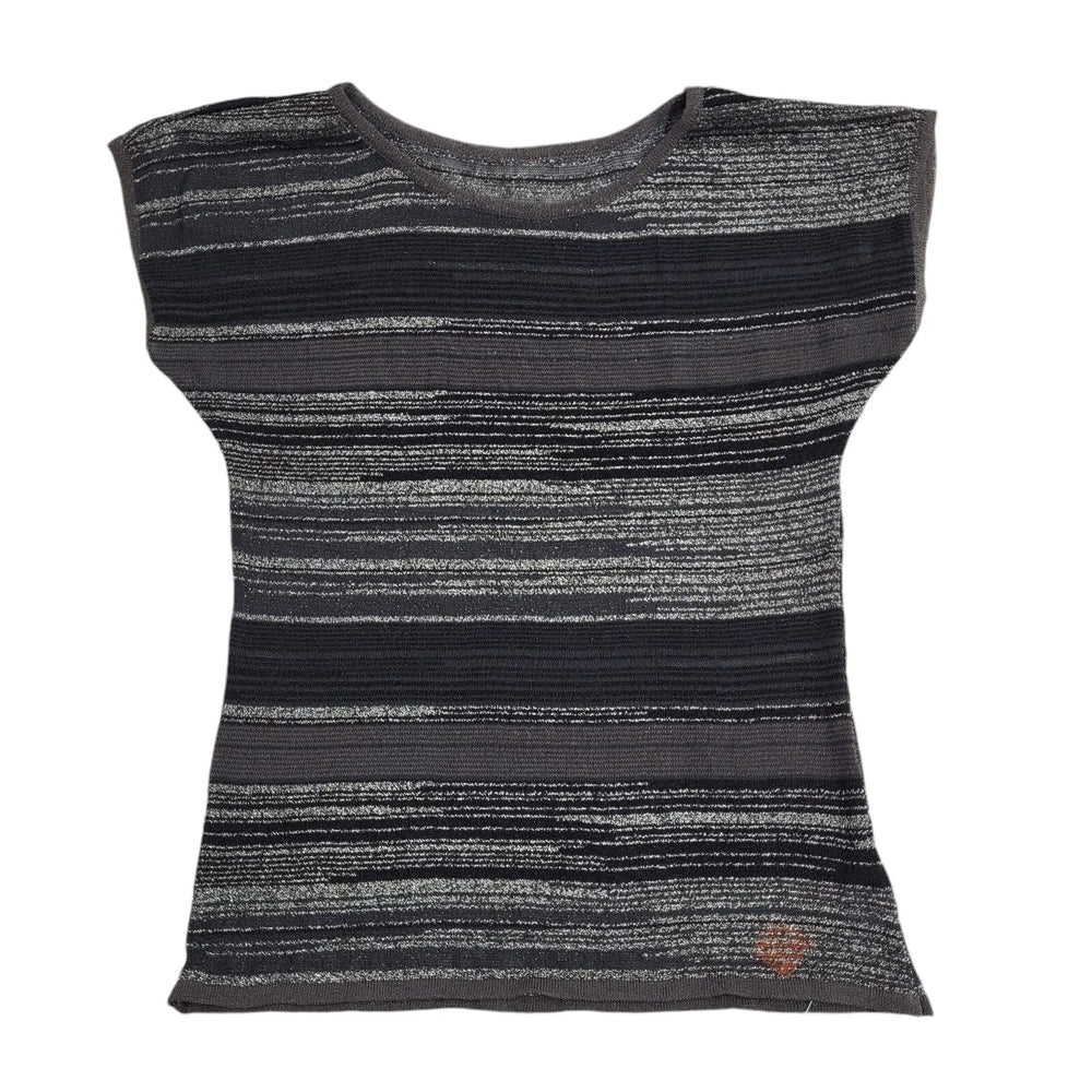 St Michael Grey Round Neck Short Sleeve T-Shirt Uk Women's Size 10 EE850