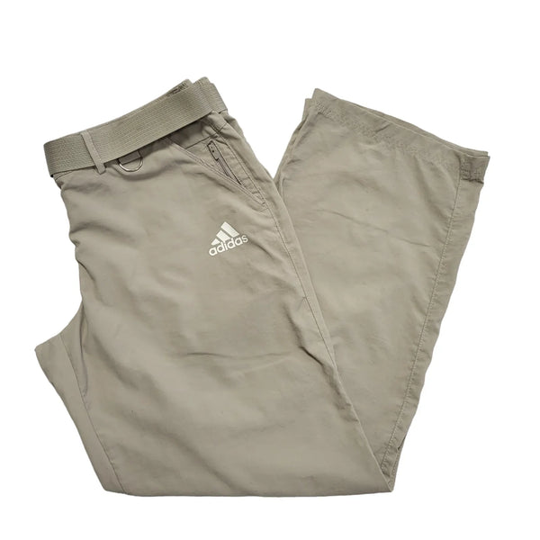 Adidas Straight Beige Active Wear Trousers Uk Women's Size 14 W32 L30