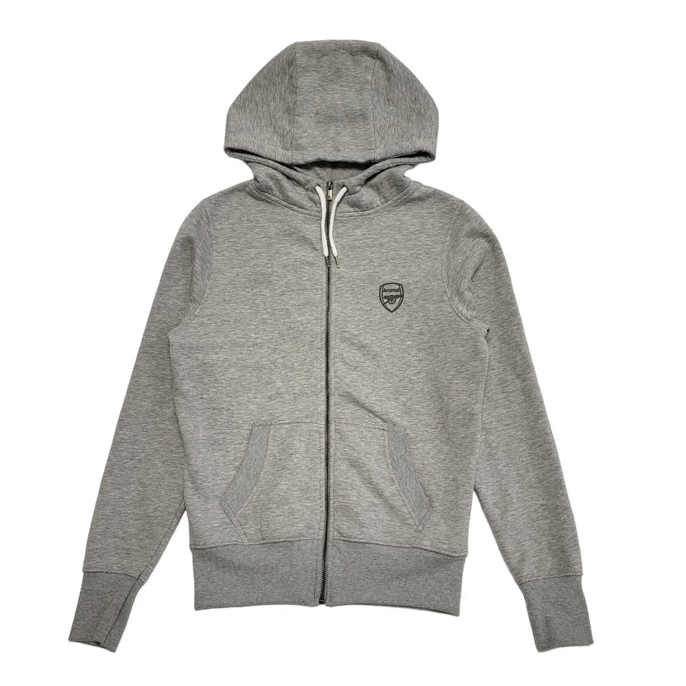 Arsenal FC Grey Zipped Sweatshirt Hoodie Uk Women's Size 10 DD299