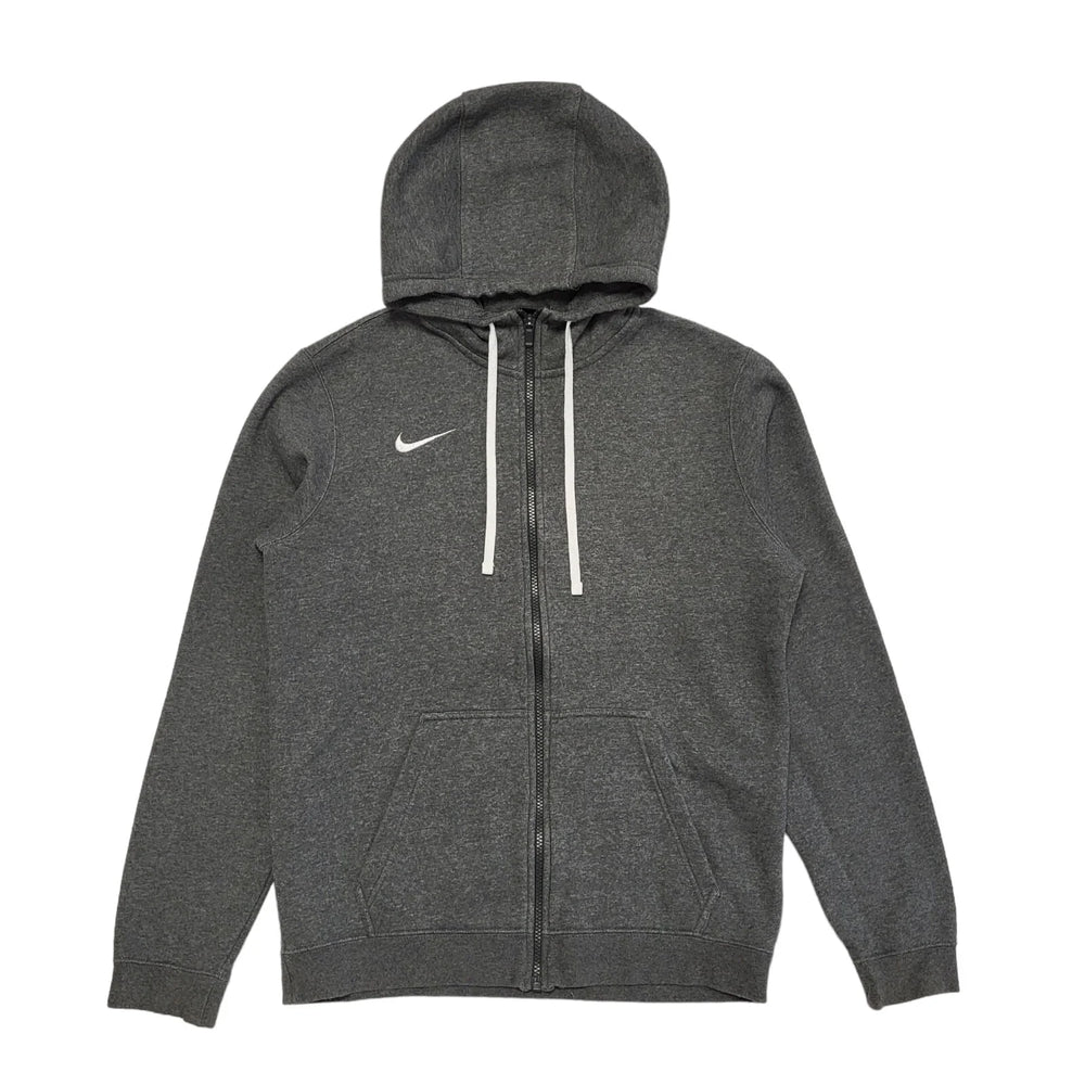 Nike Grey Drawstring Zipped Sweatshirt Hoodie Uk Men's Size M D204