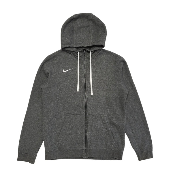 Nike Grey Drawstring Zipped Sweatshirt Hoodie Uk Men's Size M D204