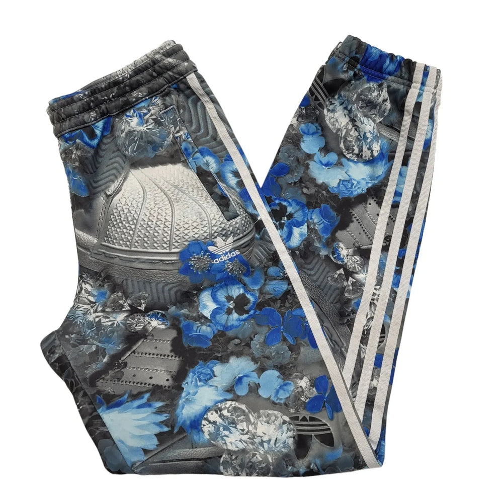 Adidas Blue Grey Tracksuit Bottoms/Joggers Uk Girl's Size XL W28 L29 DD894