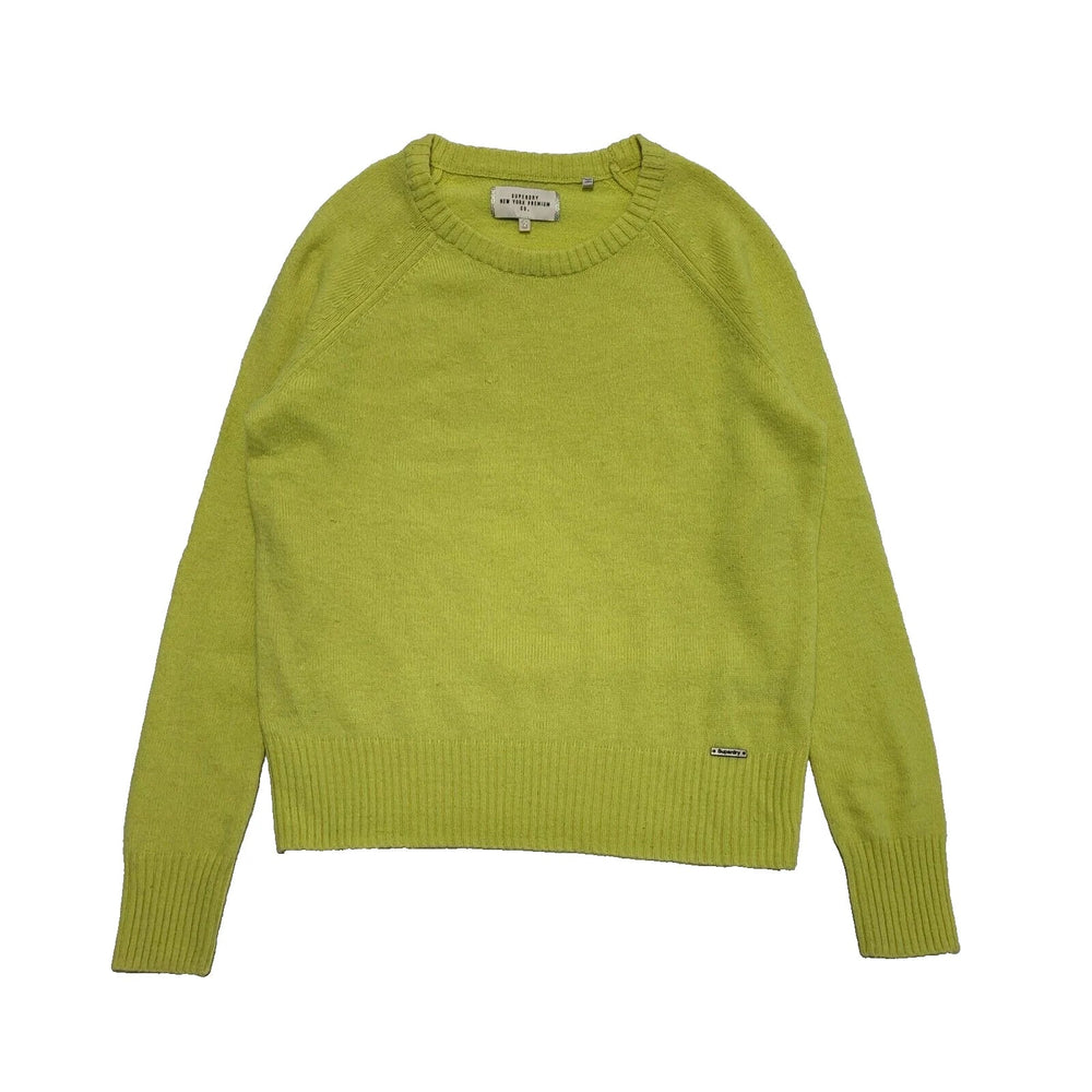 Superdry Sport Neon Yellow Cotton Knit Jumper Women's Uk S EU 36 H989