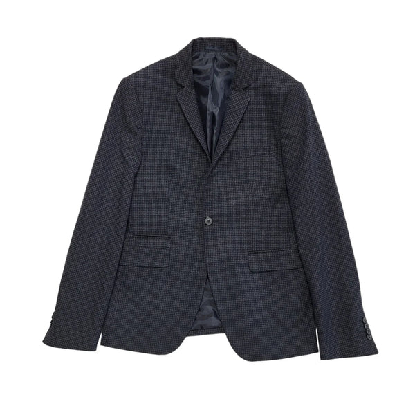 Devred Navy Blue Check Suit Blazer Jacket Men's S 38" CC626