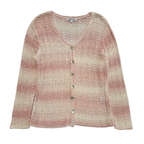Elizabeth Scott 90s Vintage Pink Button Cardigan Uk Women's Size M/L