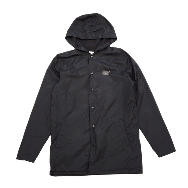 Vans Black Lightweight Hooded Snap Sports Jacket Uk Men's XS K60