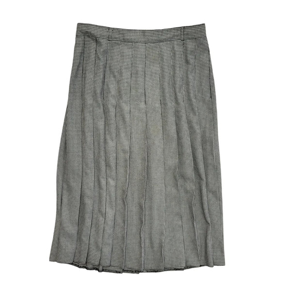 Etam Vintage 90's Black & White Pleated Midi Skirt Womens UK Size 16 W31