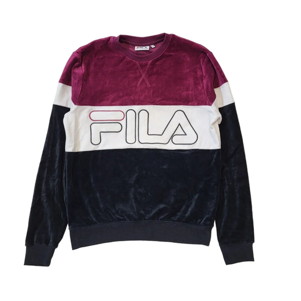 Fila Black Pink White Retro Spell Out Sweatshirt Women's Uk S / 10 H89