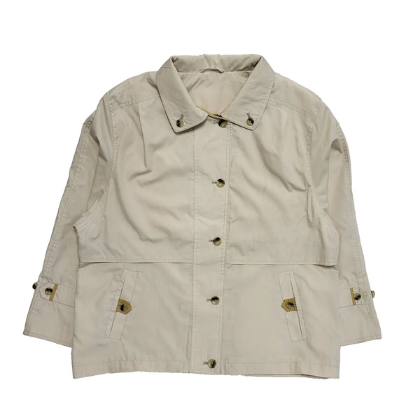 Canda Coat Beige Button Uk Women's Size 18 L304