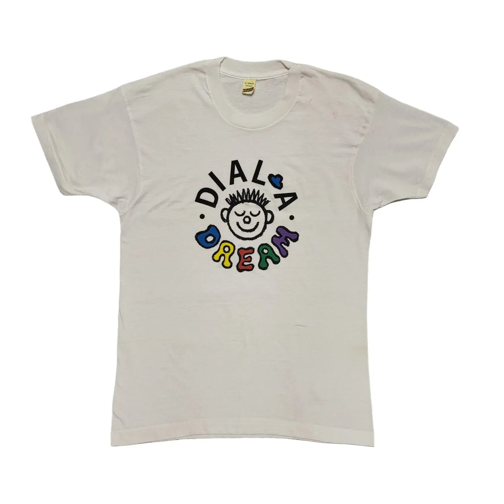 Screen Stars 90s Vintage White Dial a Dream Single Stitch T-Shirt Mens Size XL